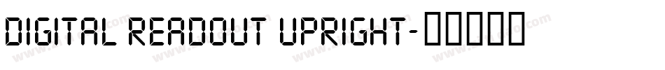 DIGital Readout Upright字体转换